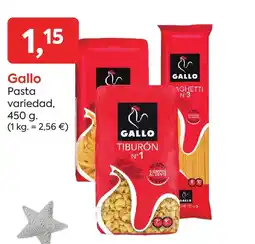 Suma Supermercados GALLO Pasta variedad, oferta
