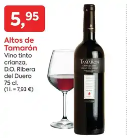Suma Supermercados ALTOS DE TAMARON Vino tinto crianza, D.O. Ribera del Duero oferta