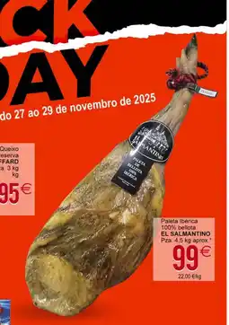 Plenus Supermercados EL SALMANTINO Paleta Ibérica 100% bellota oferta
