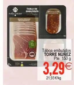 Plenus Supermercados TORRE NUNEZ Táboa embutidos oferta