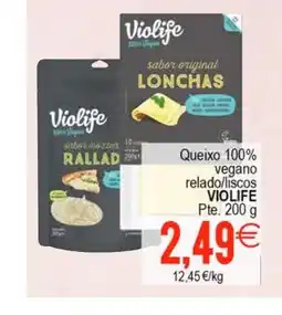 Plenus Supermercados VIOLIFE Queixo 100% vegano relado/liscos oferta