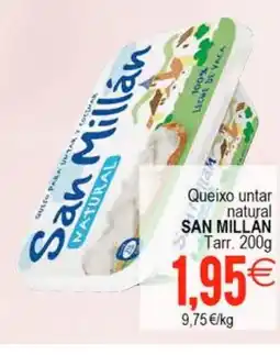 Plenus Supermercados SAN MILLAN Queixo untar natural oferta