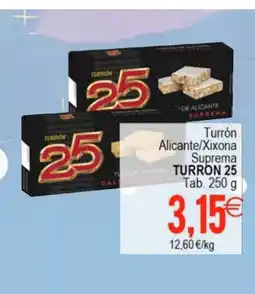 Plenus Supermercados TURRON 25 Turrón Alicante/Xixona Suprema oferta