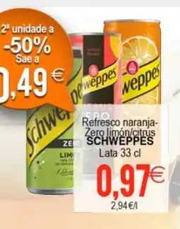 Plenus Supermercados SCHWEPPES Refresco naranja- Zero limón/citrus oferta