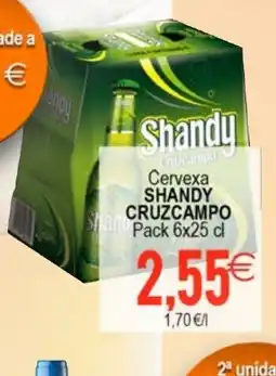 Plenus Supermercados SHANDY CRUZCAMPO Cervexa oferta