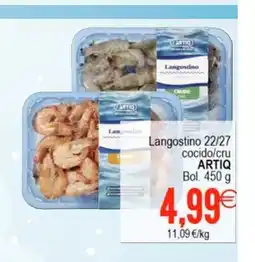 Plenus Supermercados ARTIQ Langostino 22/27 cocido/cru oferta