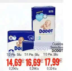 Plenus Supermercados DODOT Cueiros Sensitive oferta