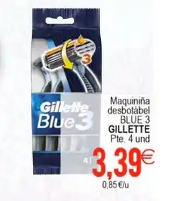 Plenus Supermercados GILLETTE BLUE 3 Maquiniña desbotábel oferta