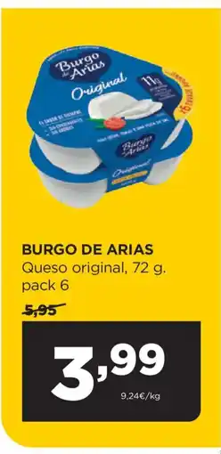 Alimerka BURGO DE ARIAS Queso original oferta