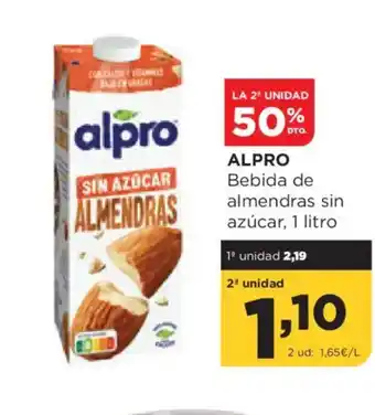 Alimerka ALPRO Bebida de almendras sin azúcar oferta