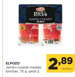 Alimerka ELPOZO Jamón curado medias lonchas oferta