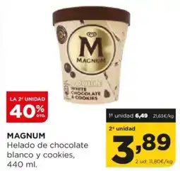 Alimerka MAGNUM Helado de chocolate blanco y cookies oferta
