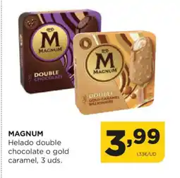 Alimerka MAGNUM Helado double chocolate o gold caramel oferta