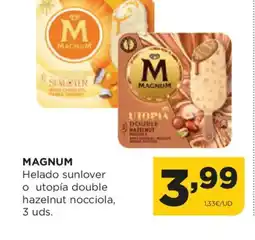 Alimerka MAGNUM Helado sunlover o utopía double hazelnut nocciola oferta