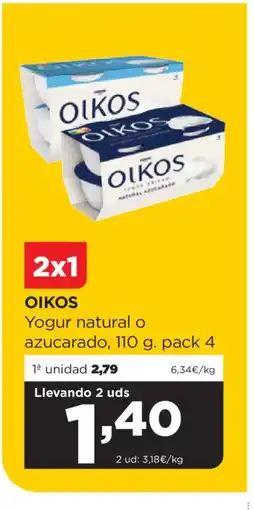 Alimerka OIKOS Yogur natural o azucarado oferta