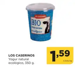 Alimerka LOS CASERINOS Yogur natural ecológico oferta