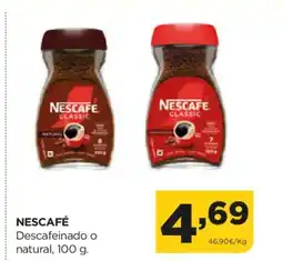 Alimerka NESCAFÉ Descafeinado o natural oferta