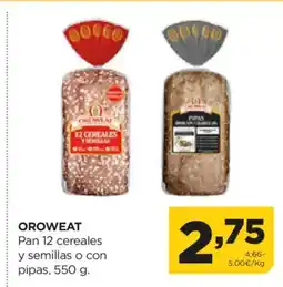 Alimerka OROWEAT Pan 12 cereales y semillas o con pipas oferta
