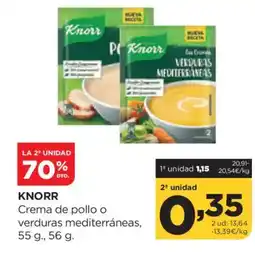 Alimerka KNORR Crema de pollo o verduras mediterráneas oferta