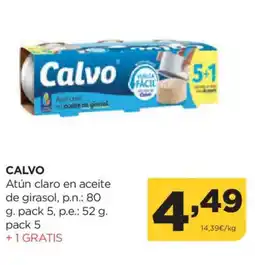 Alimerka CALVO Atún claro en aceite de girasol oferta