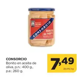 Alimerka CONSORCIO Bonito en aceite de oliva oferta
