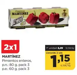 Alimerka MARTÍNEZ Pimientos enteros oferta