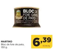 Alimerka MARTIKO Bloc de foie de pato oferta