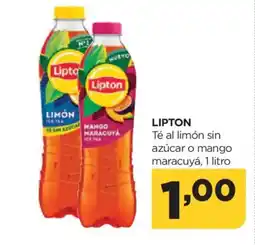 Alimerka LIPTON Té al limón sin azúcar o mango maracuyá oferta