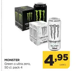 Alimerka MONSTER Green o ultra zero oferta