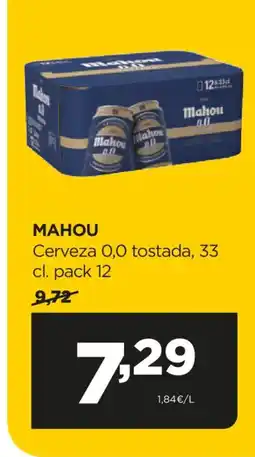 Alimerka MAHOU Cerveza 0,0 tostada oferta