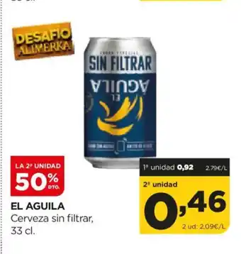 Alimerka EL AGUILA Cerveza sin filtrar oferta