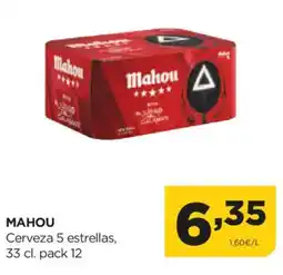 Alimerka MAHOU Cerveza 5 estrellas oferta