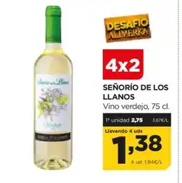 Alimerka SEÑORIO DE LOS LLANOS Vino verdejo oferta
