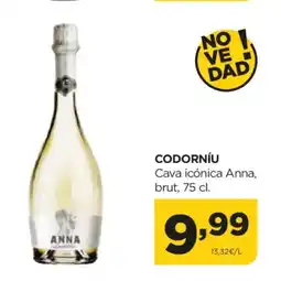 Alimerka CODORNÍU Cava icónica Anna, brut oferta
