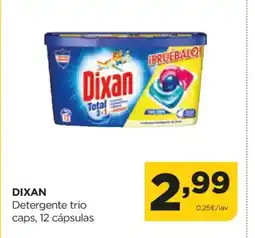 Alimerka DIXAN Detergente trio caps, 12 cápsulas oferta