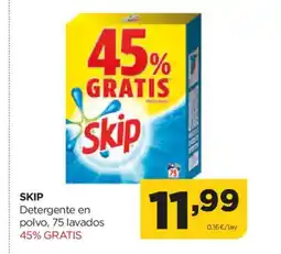 Alimerka SKIP Detergente en polvo, 75 lavados oferta