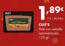 Supermercados Lupa CUIT'S Paté con cebolla caramelizada oferta
