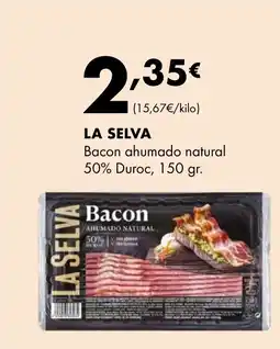 Supermercados Lupa LA SELVA Bacon ahumado natural 50% Duroc oferta