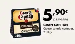 Supermercados Lupa GRAN CAPITÁN Queso curado cortadas, oferta