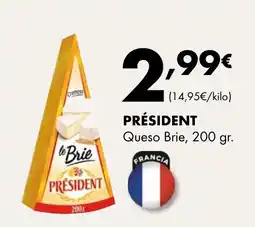 Supermercados Lupa PRÉSIDENT Queso Brie oferta