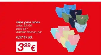 KIK Slips para niños oferta