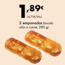 Supermercados Lupa 2 empanadas bocata atún o carne oferta