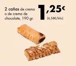 Supermercados Lupa 2 cañas de crema o de crema de chocolate oferta