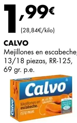 Supermercados Lupa CALVO Mejillones en escabeche oferta