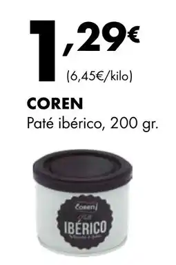 Supermercados Lupa COREN Paté ibérico oferta