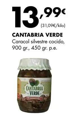 Supermercados Lupa CANTABRIA VERDE Caracol silvestre cocido oferta