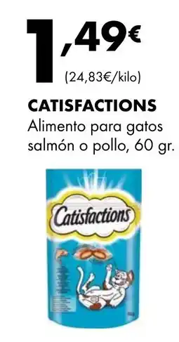 Supermercados Lupa CATISFACTIONS Alimento para gatos salmón o pollo oferta