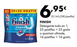 Supermercados Lupa FINISH Detergente todo en 1, 25 pastillas 25 gratis o quantum ultimate, 16 pastillas +16 gratis. oferta