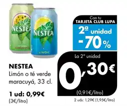 Supermercados Lupa NESTEA Limón o té verde maracuyá oferta