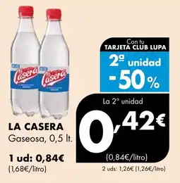 Supermercados Lupa LA CASERA Gaseosa oferta